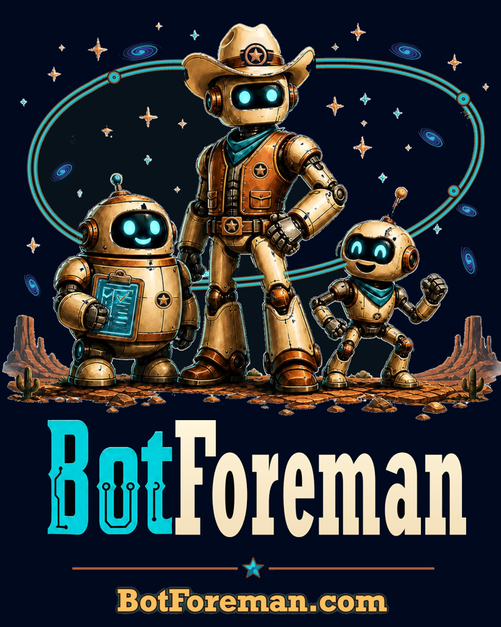 El equipo de BotForeman: tres robots en el desierto